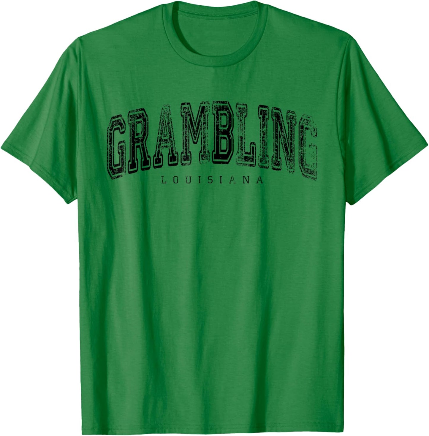 Grambling Louisiana Vintage Retro US City State Travel T-Shirt - T-Shirt | Irish Green
