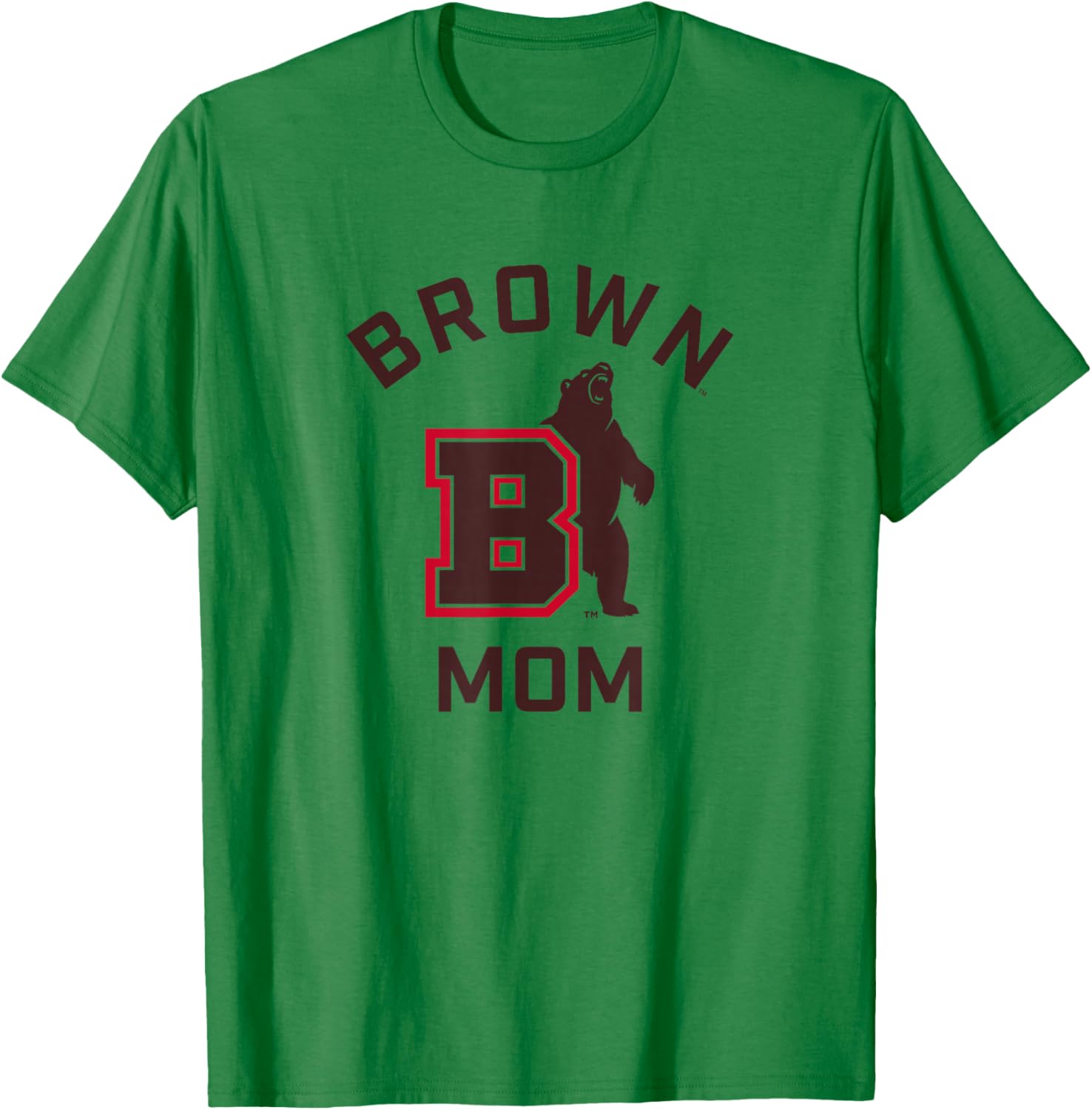 Brown University Bears Arched Mom T-Shirt - T-Shirt | Irish Green