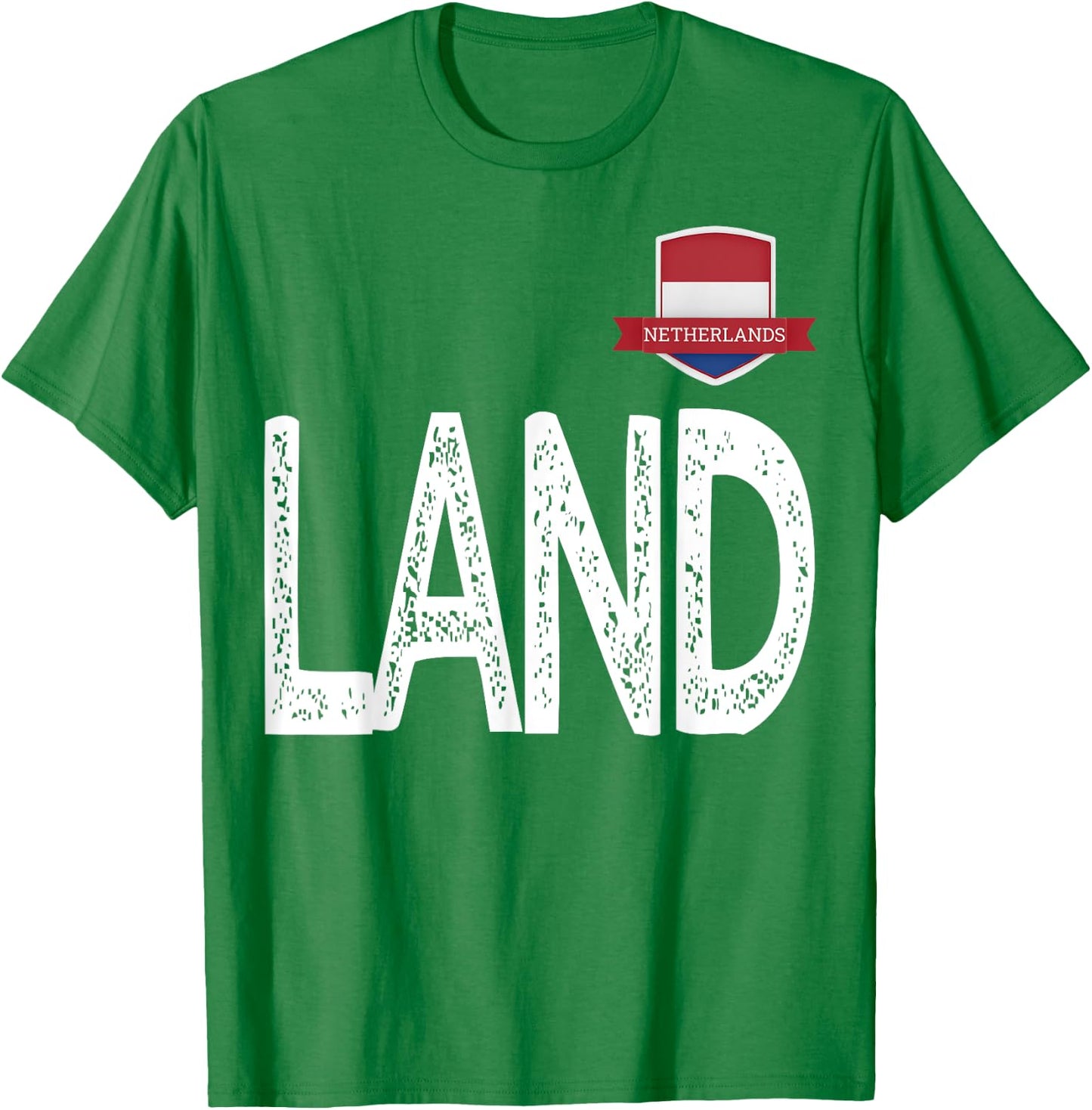 Nederland Netherlands Human-Flag Letter L and A and N and D T-Shirt - T-Shirt | Irish Green