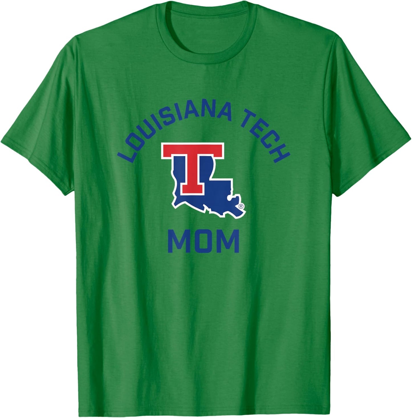 Louisiana Tech Bulldogs Arched Mom T-Shirt - T-Shirt | Irish Green