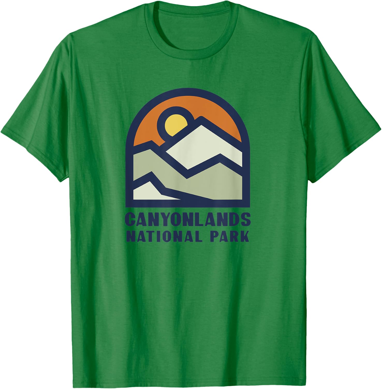 Family Vacation Gift - Retro Canyonlands National Park Zip T-Shirt - T-Shirt | Irish Green