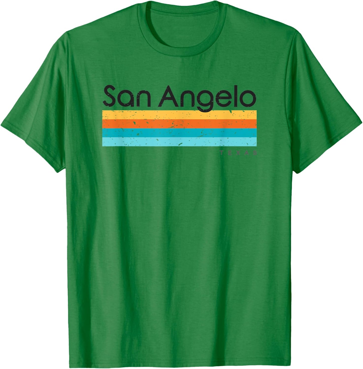 Vintage San Angelo TX Texas USA Retro Design T-Shirt - T-Shirt | Irish Green