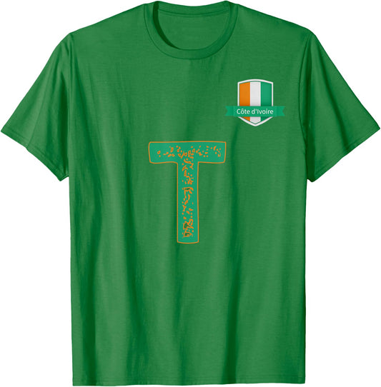 Team Flag Group apparel - T - Côte d'Ivoire Ivory Coast T-Shirt - T-Shirt | Irish Green