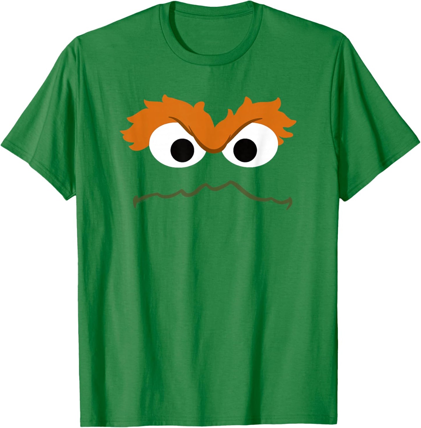 Sesame Street Oscar The Grouch Face Halloween Costume T-Shirt - T-Shirt | Irish Green