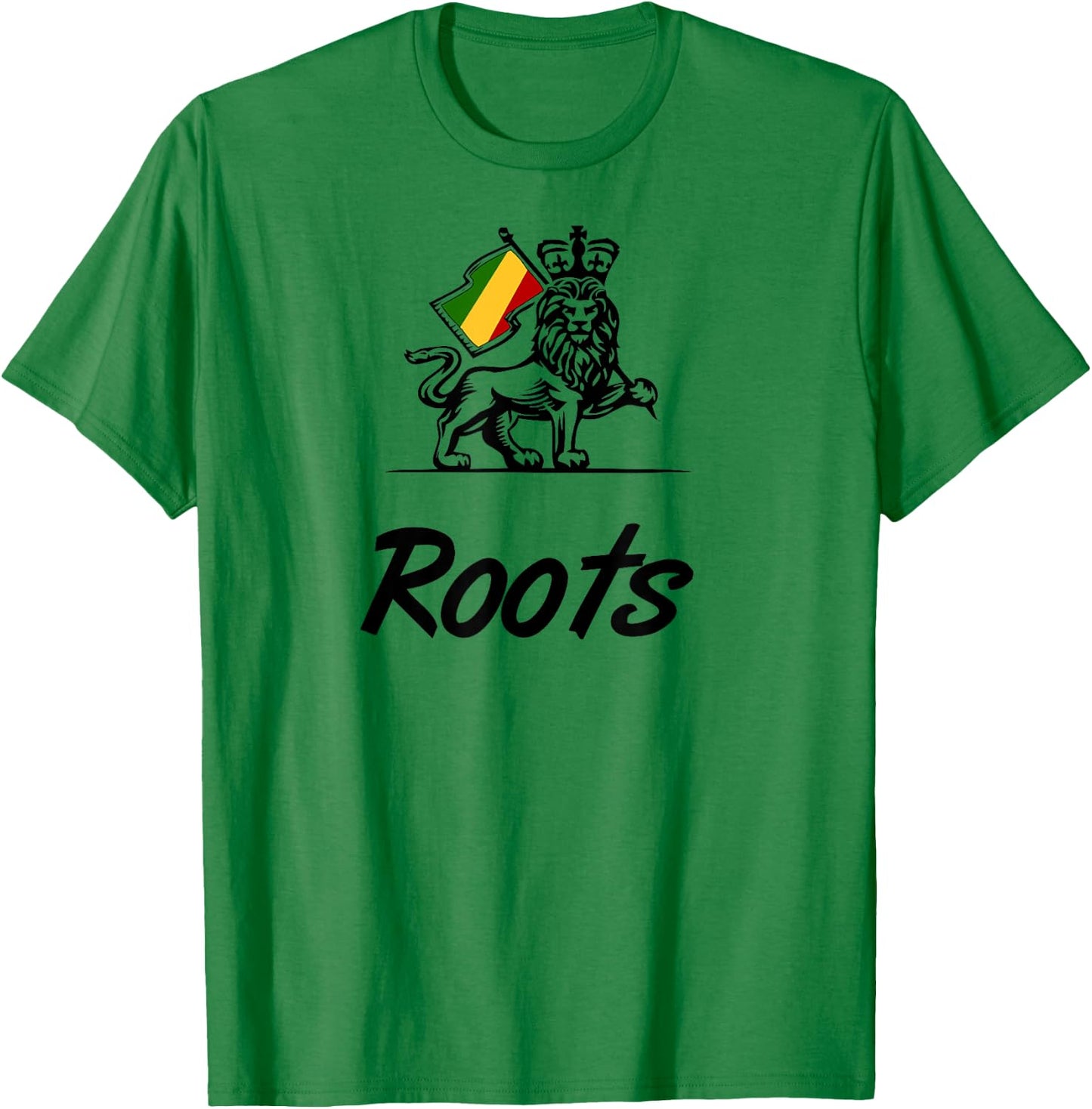 Roots Lion of Judah with reggae colors T-Shirt - T-Shirt | Irish Green