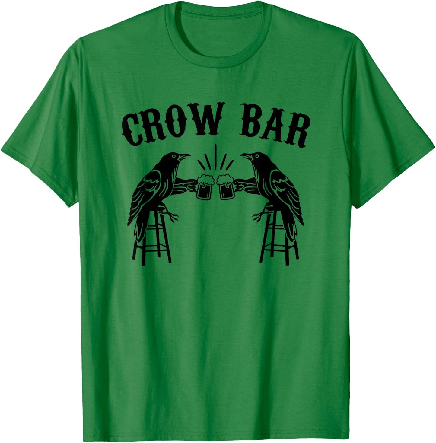 Crow Bar funny beer drinking crows T-Shirt - T-Shirt | Irish Green