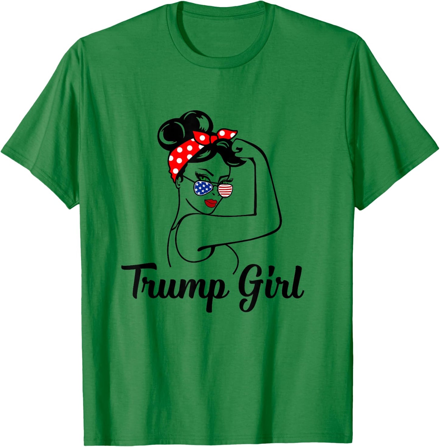 Trump Girl Rosie the Riveter Republican Gifts Pro Donald T-Shirt - T-Shirt | Irish Green