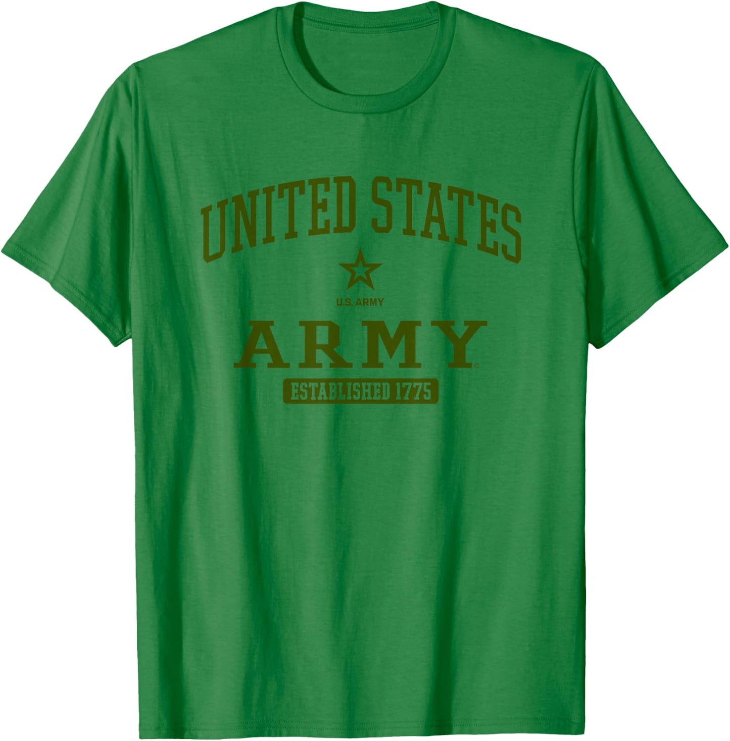 United States Army Military Action Officially Licensed T-Shirt - T-Shirt | Irish Green