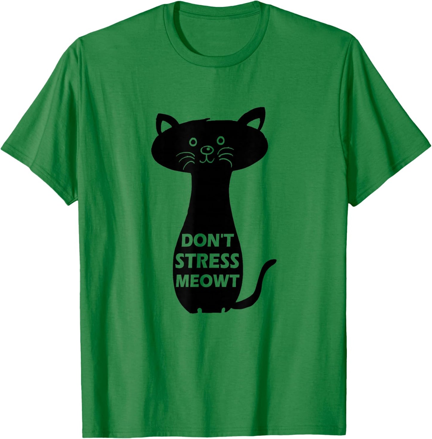 Don't Stress Meowt Funny Cat T-Shirt - T-Shirt | Irish Green