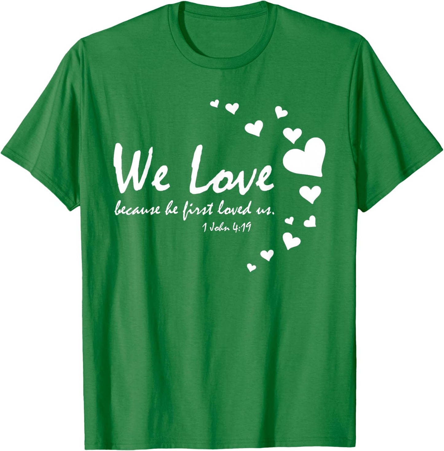 Cute Christian Valentines Day Gifts Women Bible Verse Heart T-Shirt - T-Shirt | Irish Green