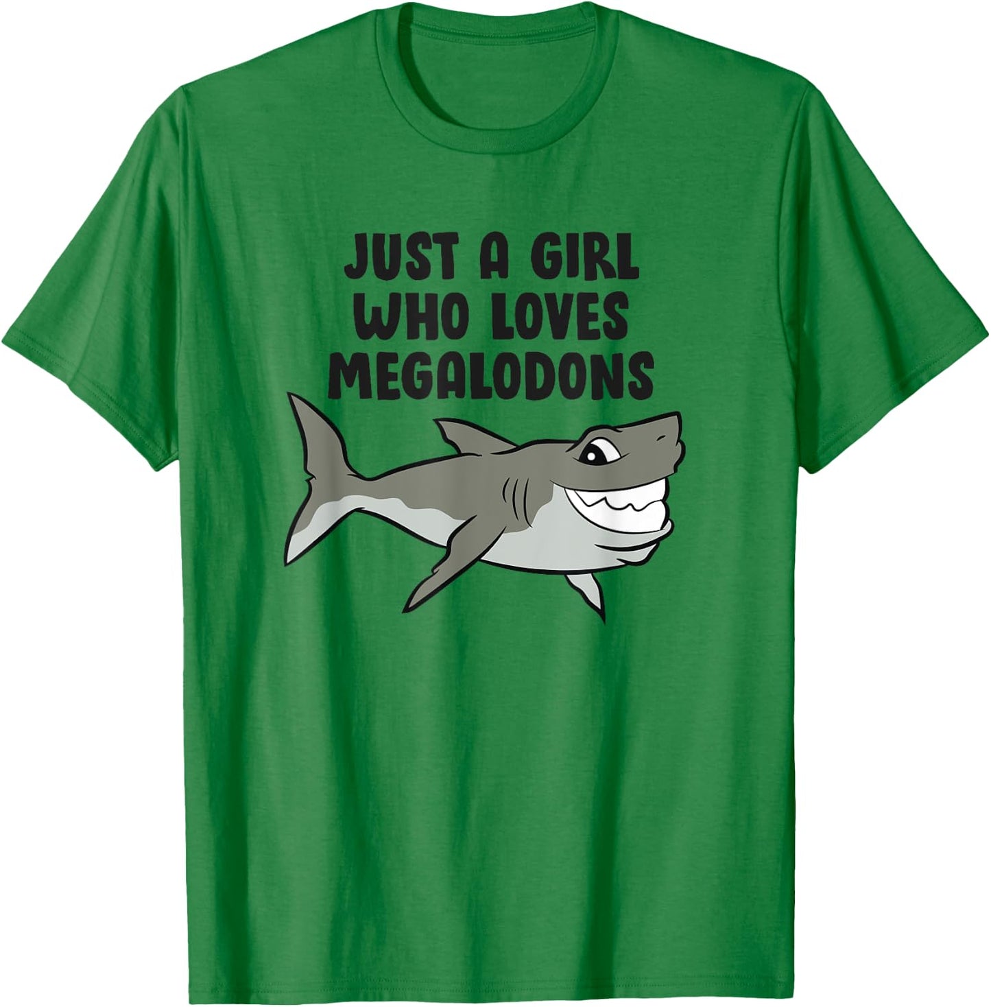 Just a Girl Who Loves Megalodon Sharks Women Megalodon T-Shirt - T-Shirt | Irish Green