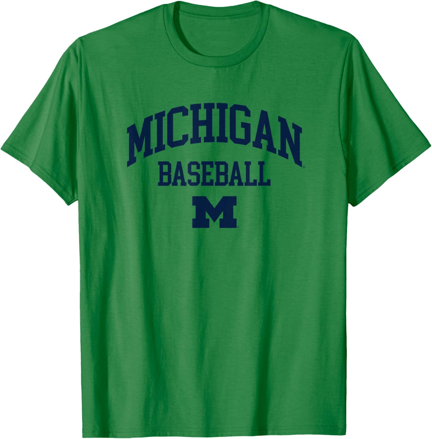 University of Michigan Wolverines U of M Baseball T-Shirt - T-Shirt | Irish Green