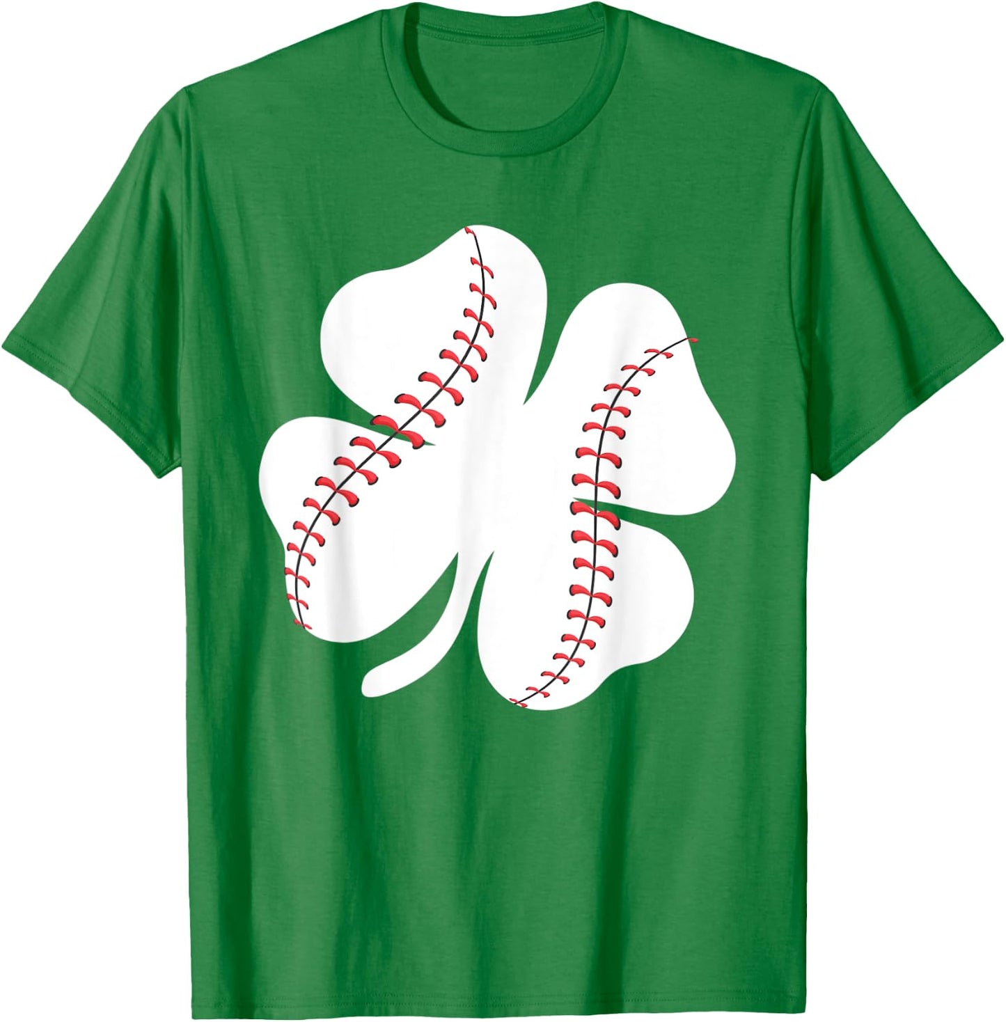 St Patricks Day Baseball Clover Lucky Shamrock Irish Gift T-Shirt - T-Shirt | Irish Green