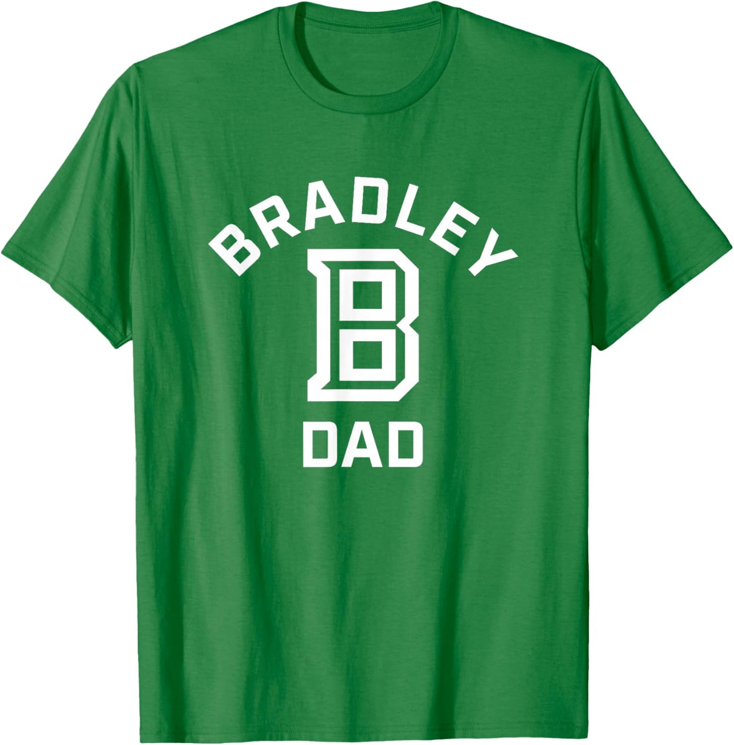 Bradley University Braves Arched Dad T-Shirt - T-Shirt | Irish Green