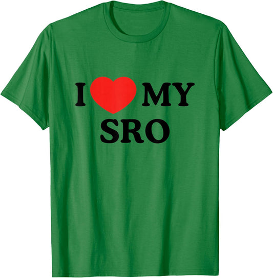 I Love My SRO Proud School Resource Officer Men Women Kids T-Shirt - T-Shirt | Irish Green