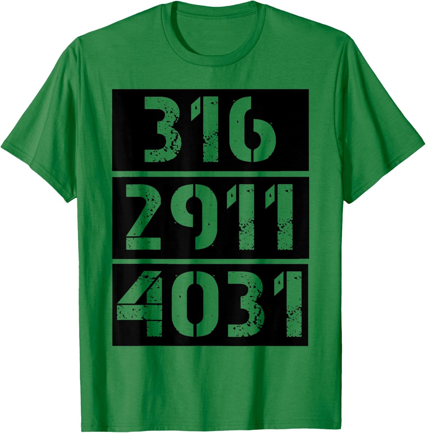 316 2911 4031 Christian Bible Verses John Jeremiah Isaiah T-Shirt - T-Shirt | Irish Green