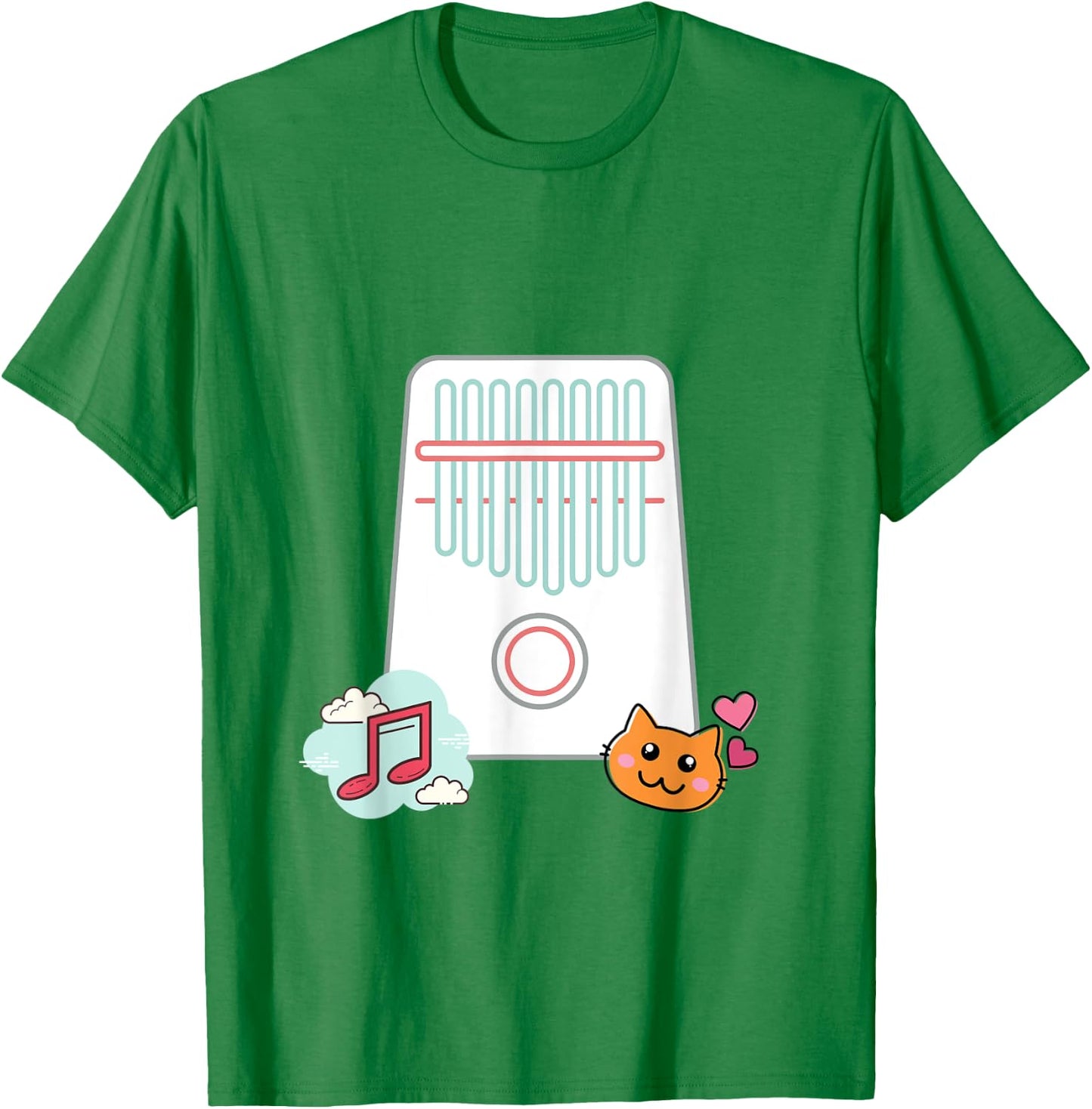 Cute Kawaii Kalimba Music T-Shirt - T-Shirt | Irish Green