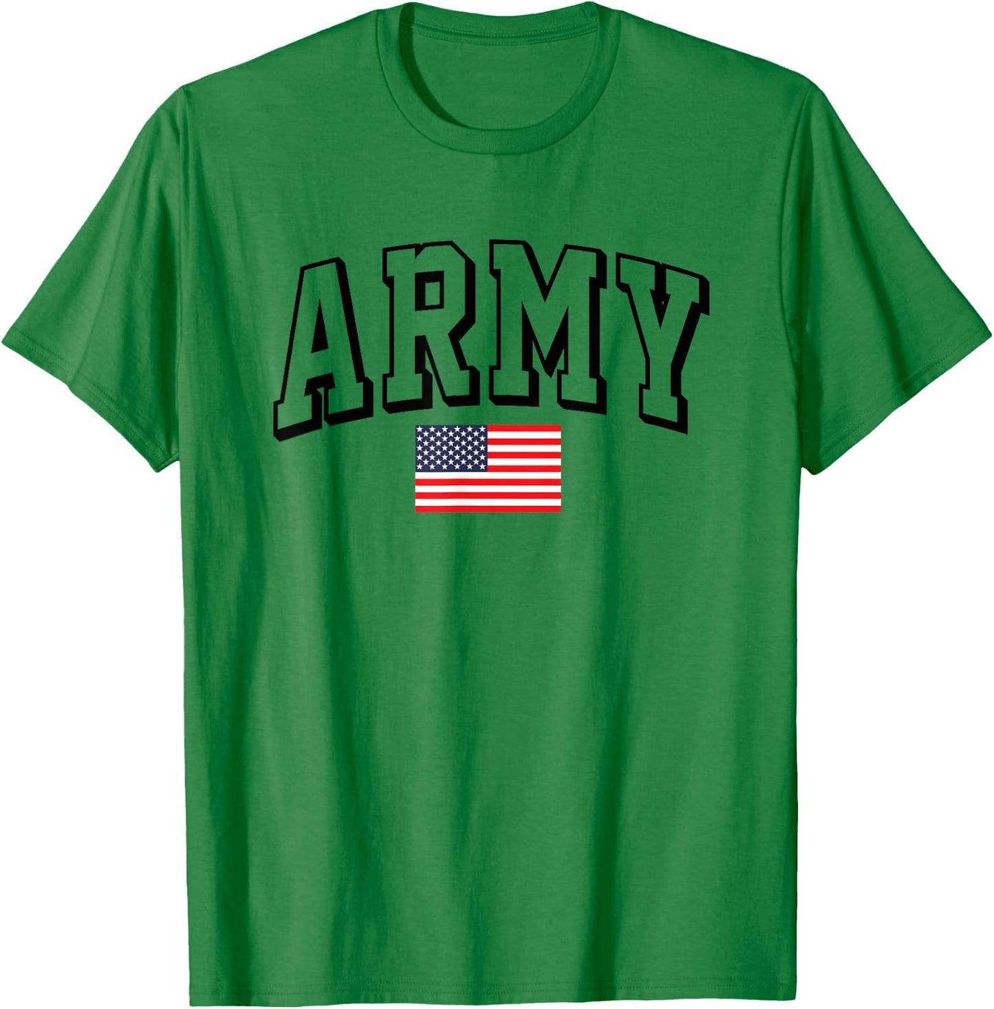 Military Army United States Outline Gray Officially Licensed T-Shirt - T-Shirt | Irish Green