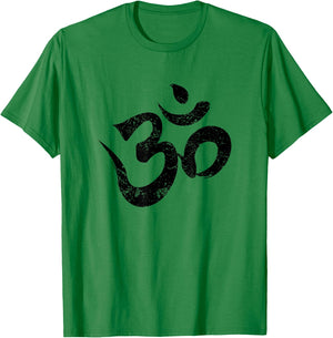 Meditation Shirt Orange Spiritual Indian Yoga Symbol Om T-Shirt - T-Shirt | Irish Green