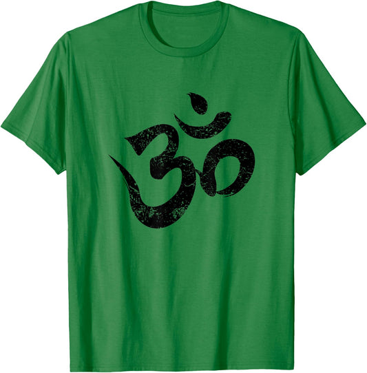 Meditation Shirt Orange Spiritual Indian Yoga Symbol Om T-Shirt - T-Shirt | Irish Green