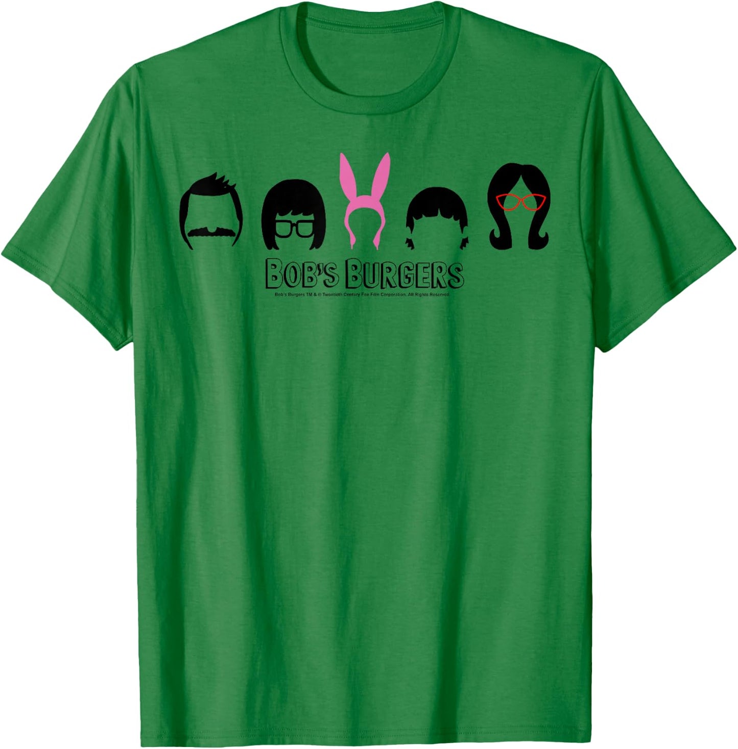 Bob's Burgers Family Hair T-Shirt - T-Shirt | Irish Green