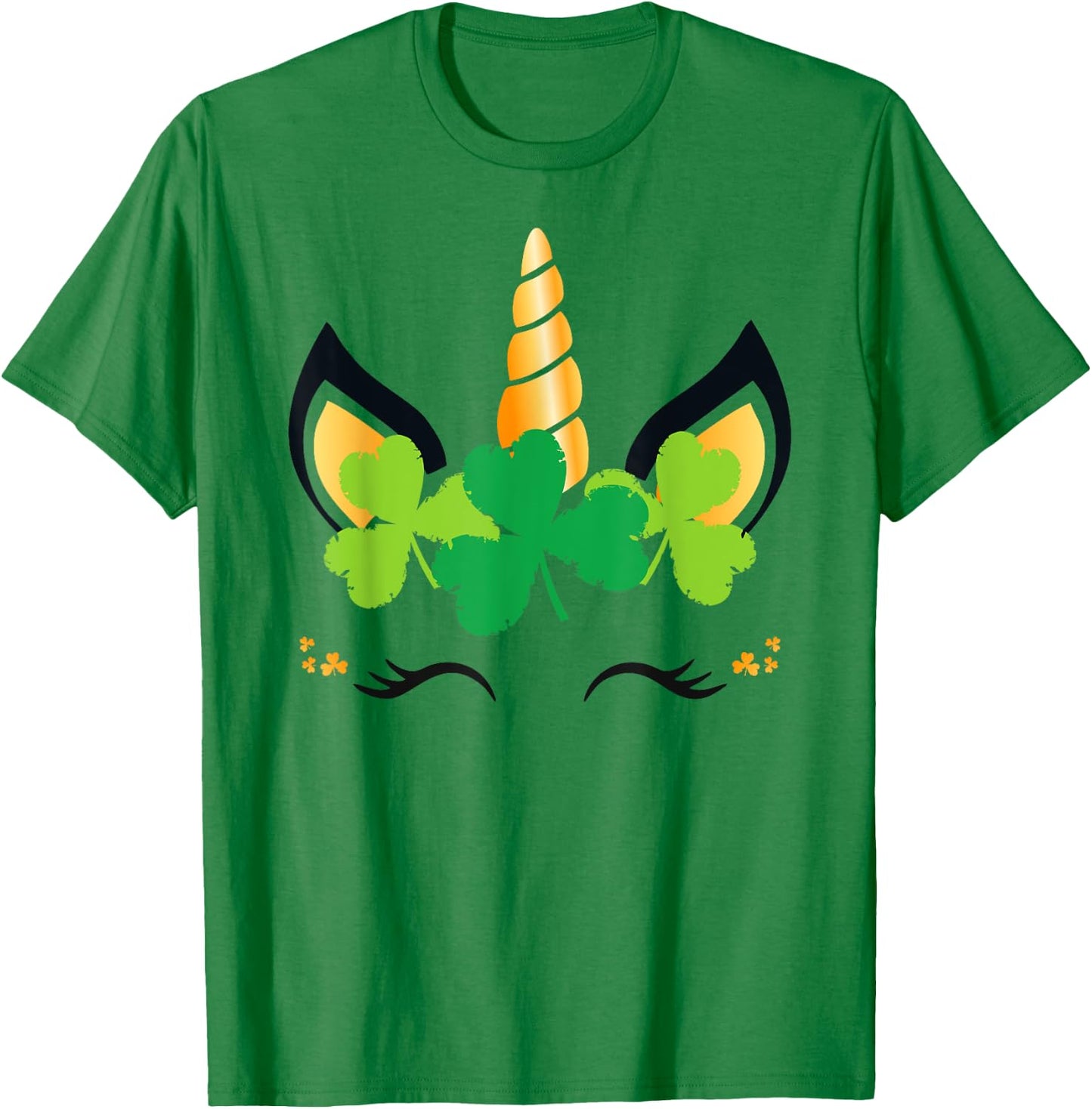 St Patricks Day Unicorn Shirt Girls Outfit Lucky Shamrock T-Shirt - T-Shirt | Irish Green