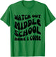 Watch Out Middle School Here I Come funny back to school T-Shirt - T-Shirt | Irish Green