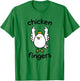 Chicken fingers - funny chicken flipping the bird T-Shirt - T-Shirt | Irish Green