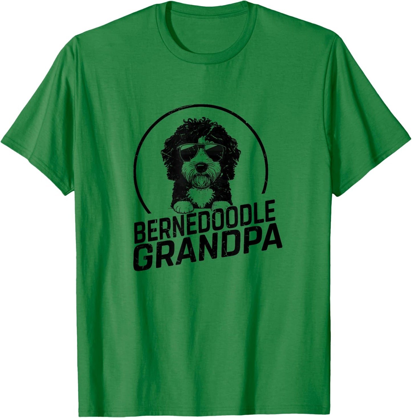 Bernedoodle Dog Grandpa Grand Paw Dog Lover Gifts Men Father T-Shirt - T-Shirt | Irish Green