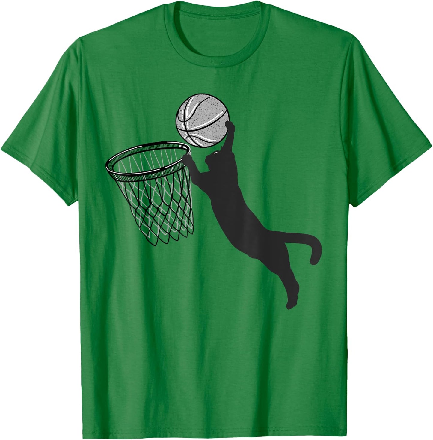 Cats Playing Basketball Cat Lover Men Women T-Shirt - T-Shirt | Irish Green