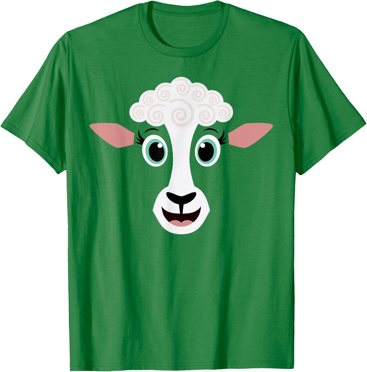 Funny Halloween Costume for Girls Boys - Cute Sheep Face T-Shirt - T-Shirt | Irish Green