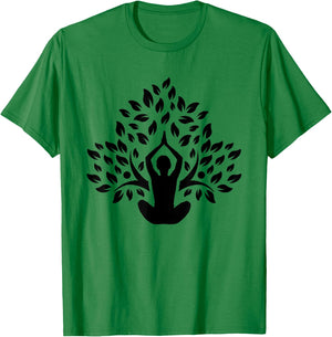 Yoga Pose Tree Meditation Yoga Lover Gift T-Shirt - T-Shirt | Irish Green