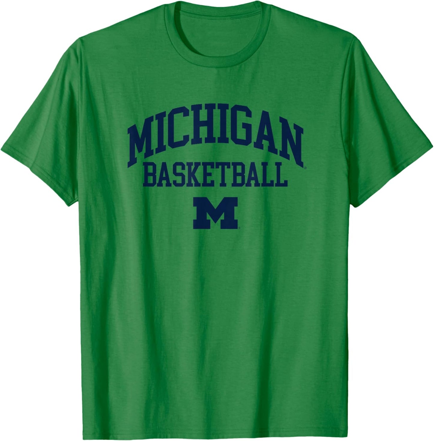 University of Michigan Wolverines U of M Basketball T-Shirt - T-Shirt | Irish Green