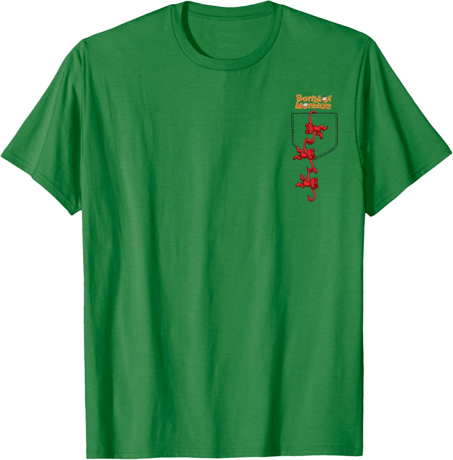 Faux Pocket Monkey Hang T-Shirt - T-Shirt | Irish Green