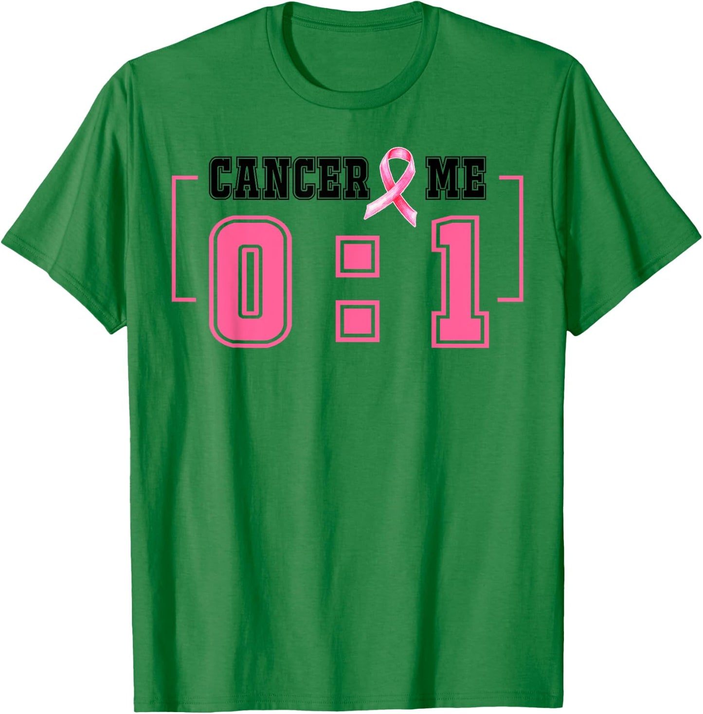 Cancer 0 Me 1 Shirt Breast Cancer Awareness Survivor Gift T-Shirt - T-Shirt | Irish Green