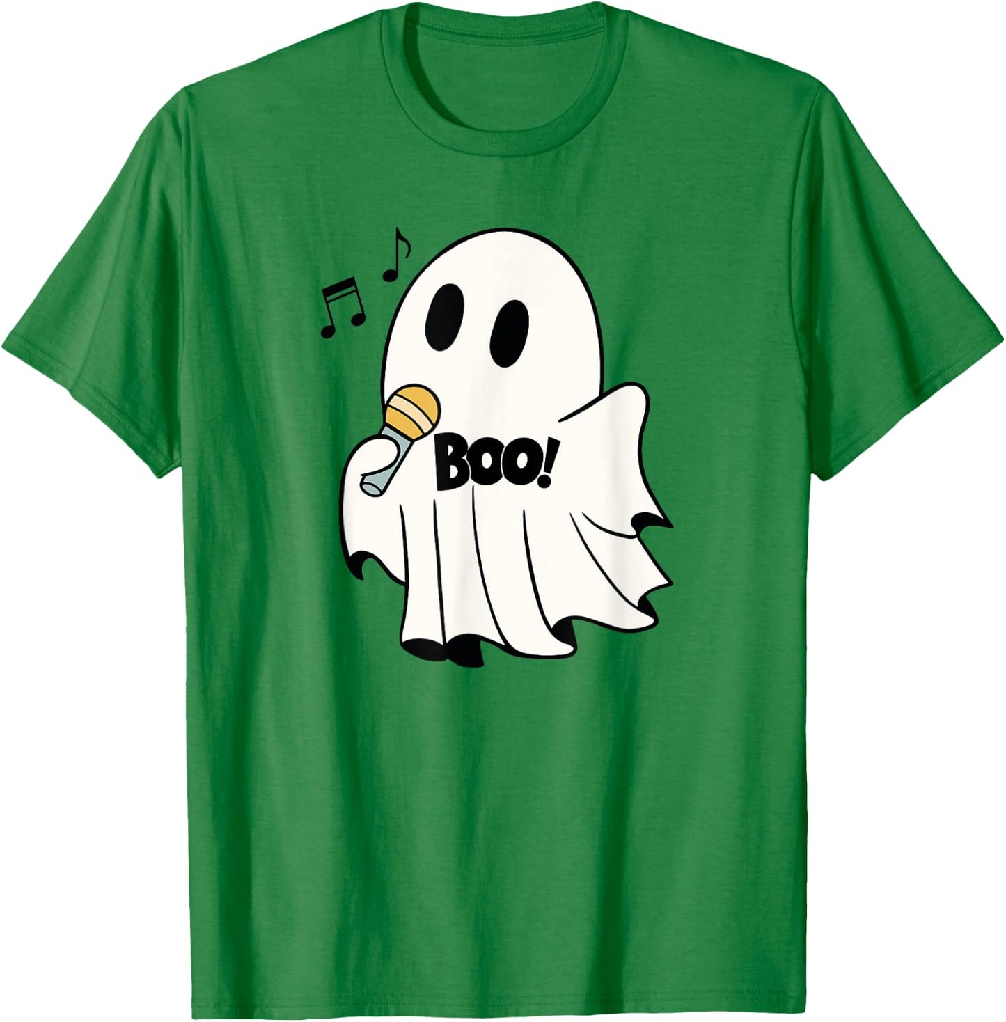 Halloween Karaoke Ghost Boo For Trick-or-treating Singer T-Shirt - T-Shirt | Irish Green