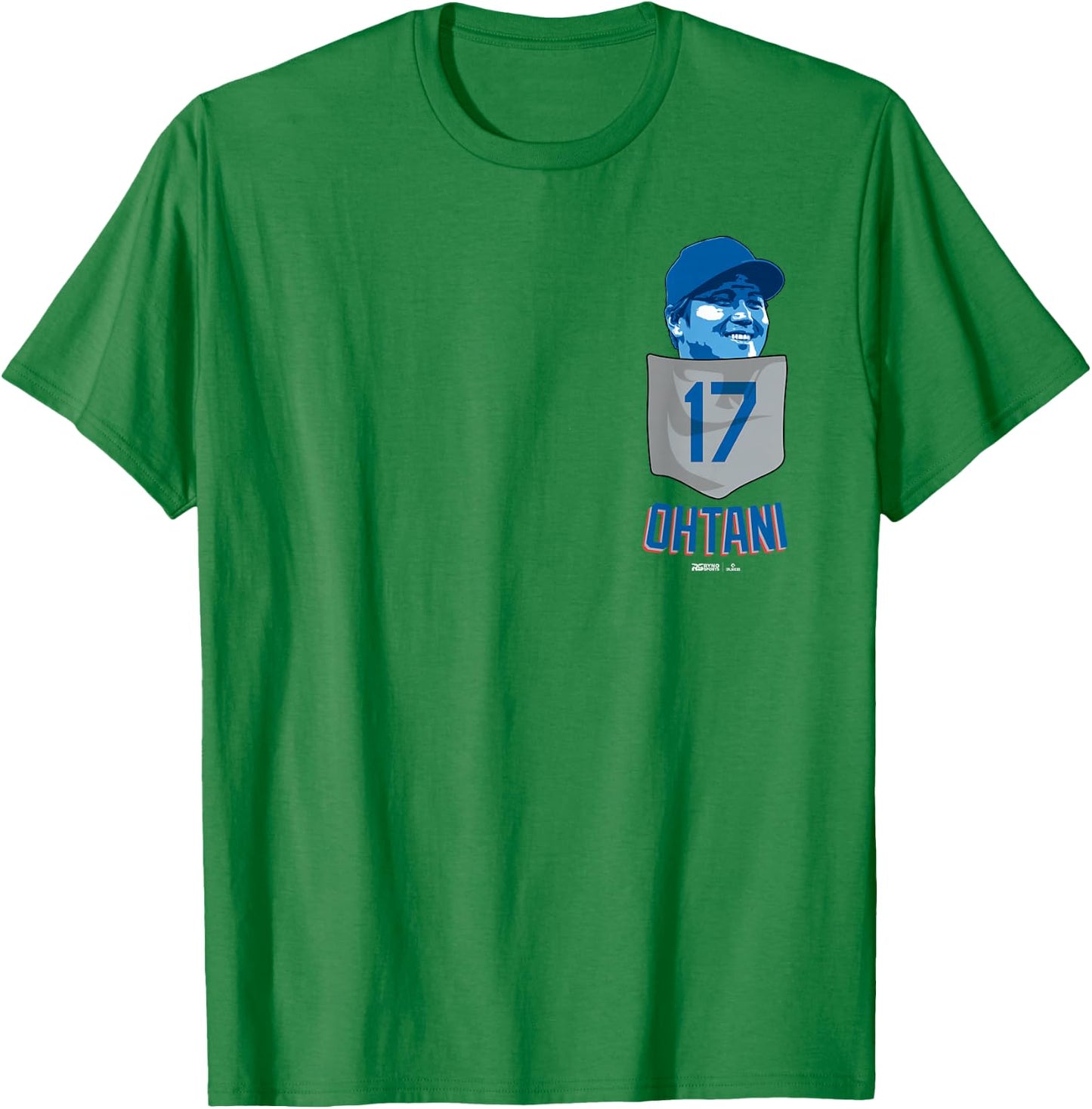 Shohei Ohtani Los Angeles Baseball Pocket MLBPA T-Shirt - T-Shirt | Irish Green