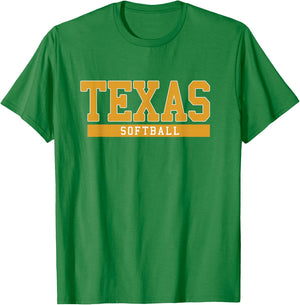 Texas Softball T-Shirt - T-Shirt | Irish Green