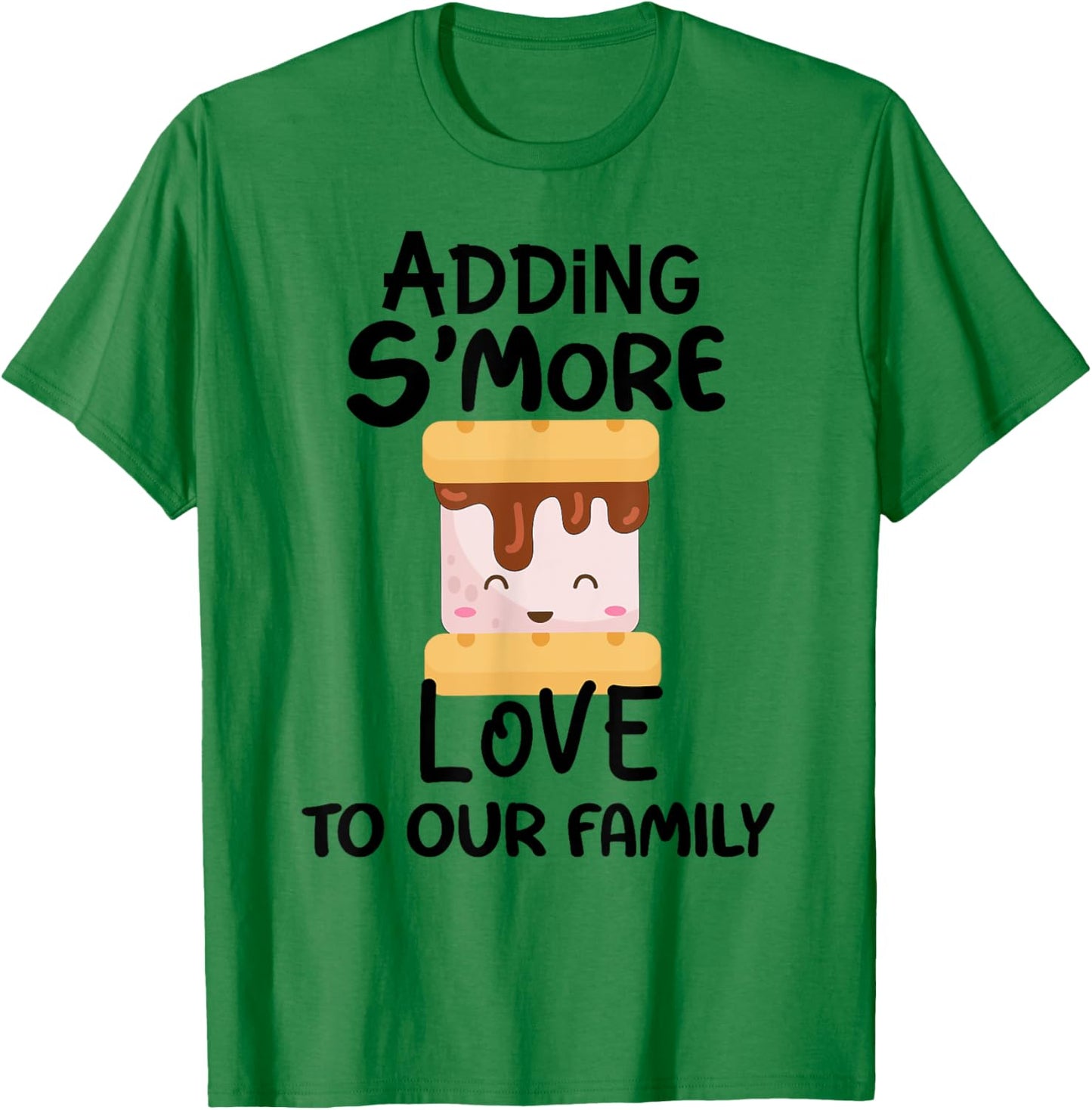 Adding Smore Love To Our Family Camping Pregnancy Announceme T-Shirt - T-Shirt | Irish Green