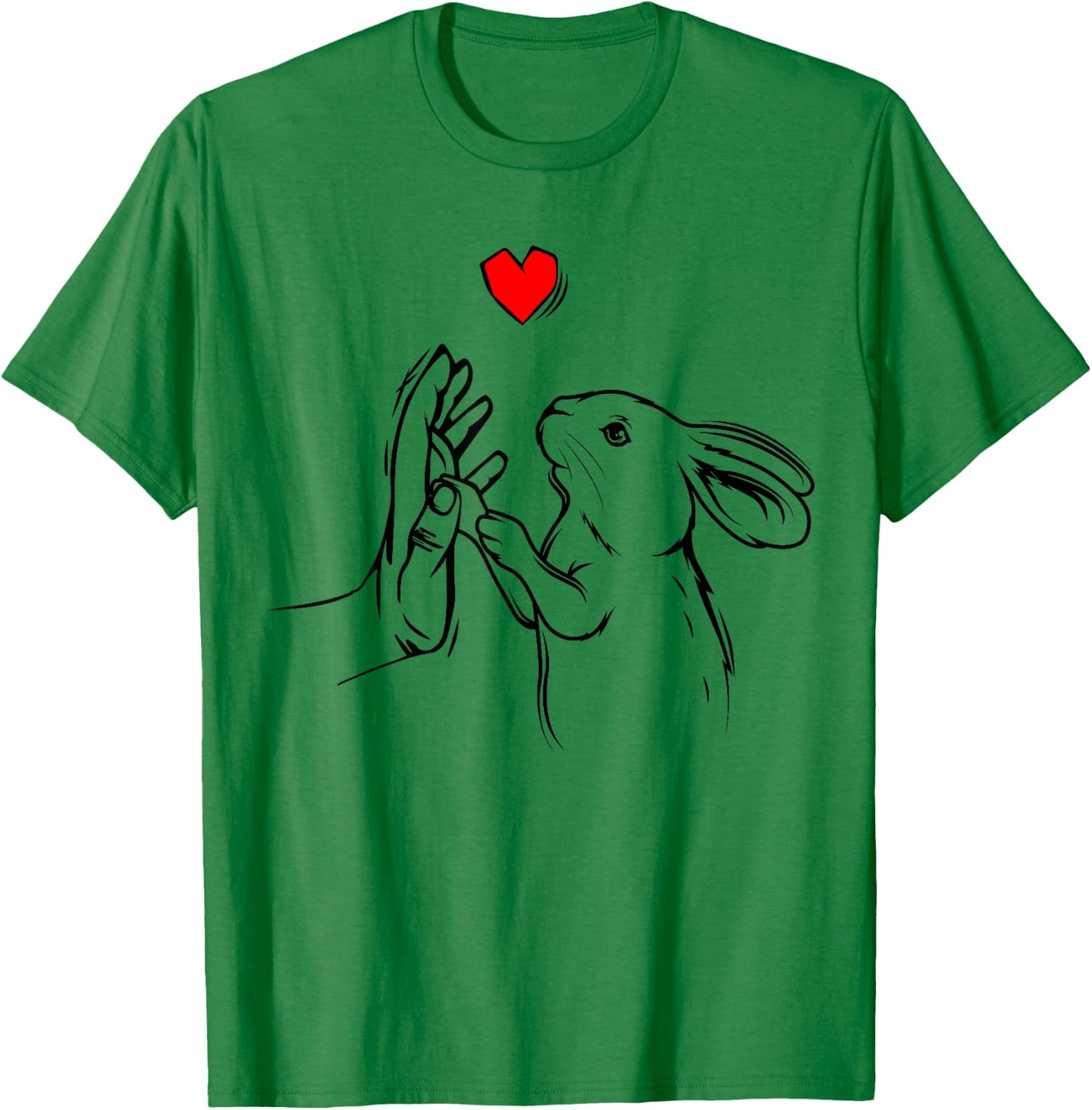 Rabbit Love Bunny Girls T-Shirt - T-Shirt | Irish Green