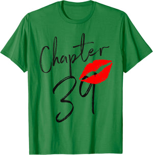Chapter 39 years Lips Love 39 th birthday Born In 1982 T-Shirt - T-Shirt | Irish Green