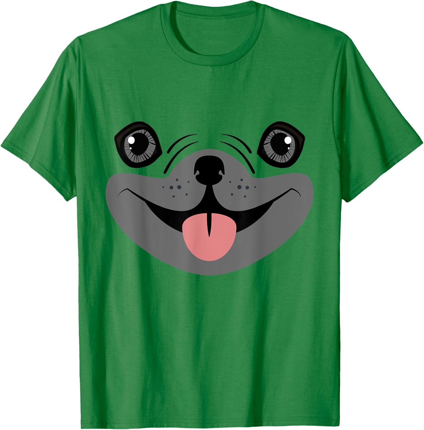 Cute Pug Face Matching Group Halloween Dog Costume T-Shirt - T-Shirt | Irish Green