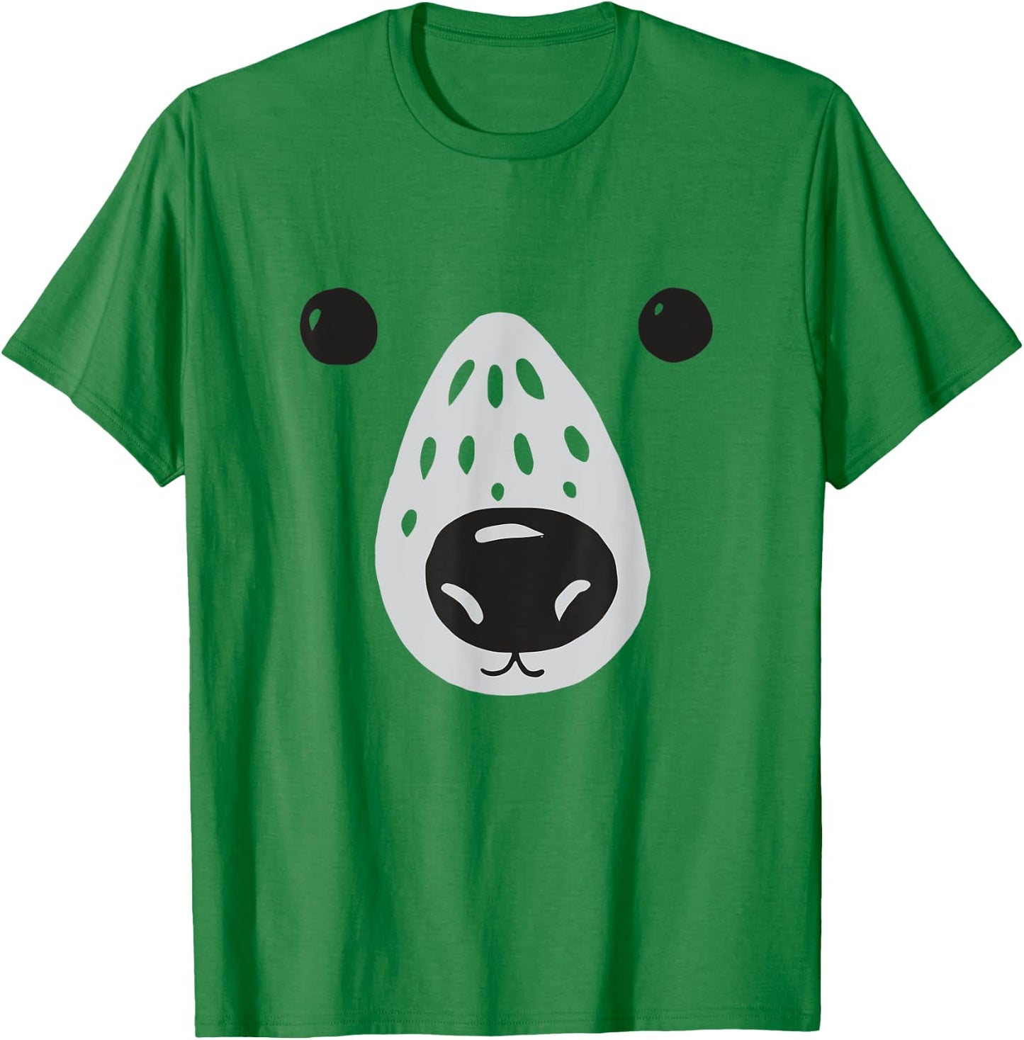 Polar Bear Kids Costume Bear Face Cool Zoo Polar Bear T-Shirt - T-Shirt | Irish Green