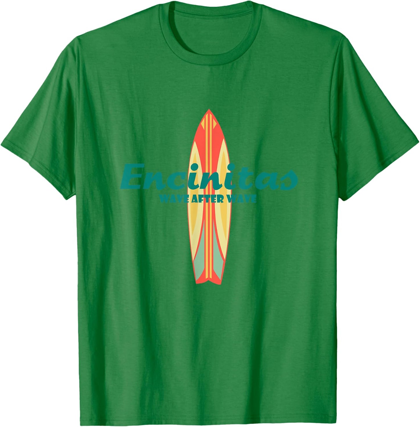 Encinitas Souvenir Retro Beach Vintage California Gifts T-Shirt - T-Shirt | Irish Green