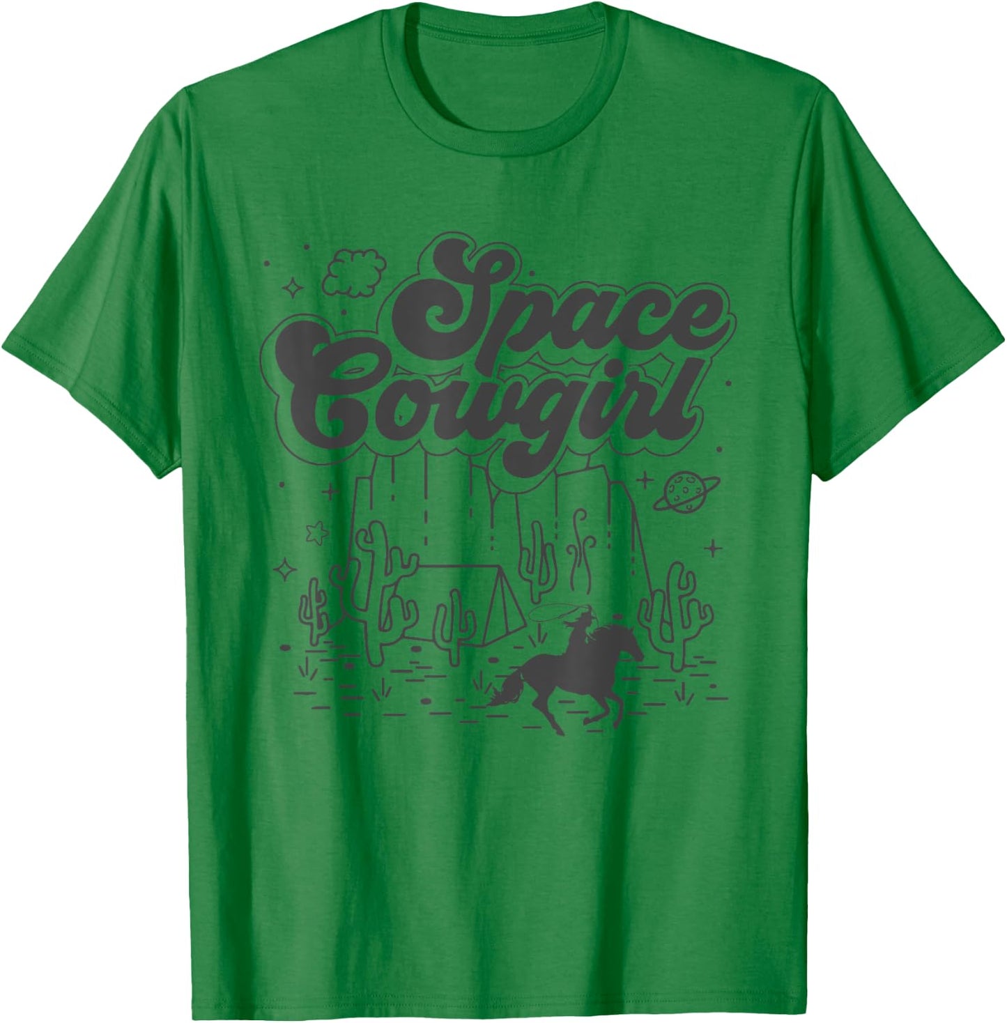 Space Cowgirls Shirt Bachelorette Party Rodeo Girls Women T-Shirt - T-Shirt | Irish Green