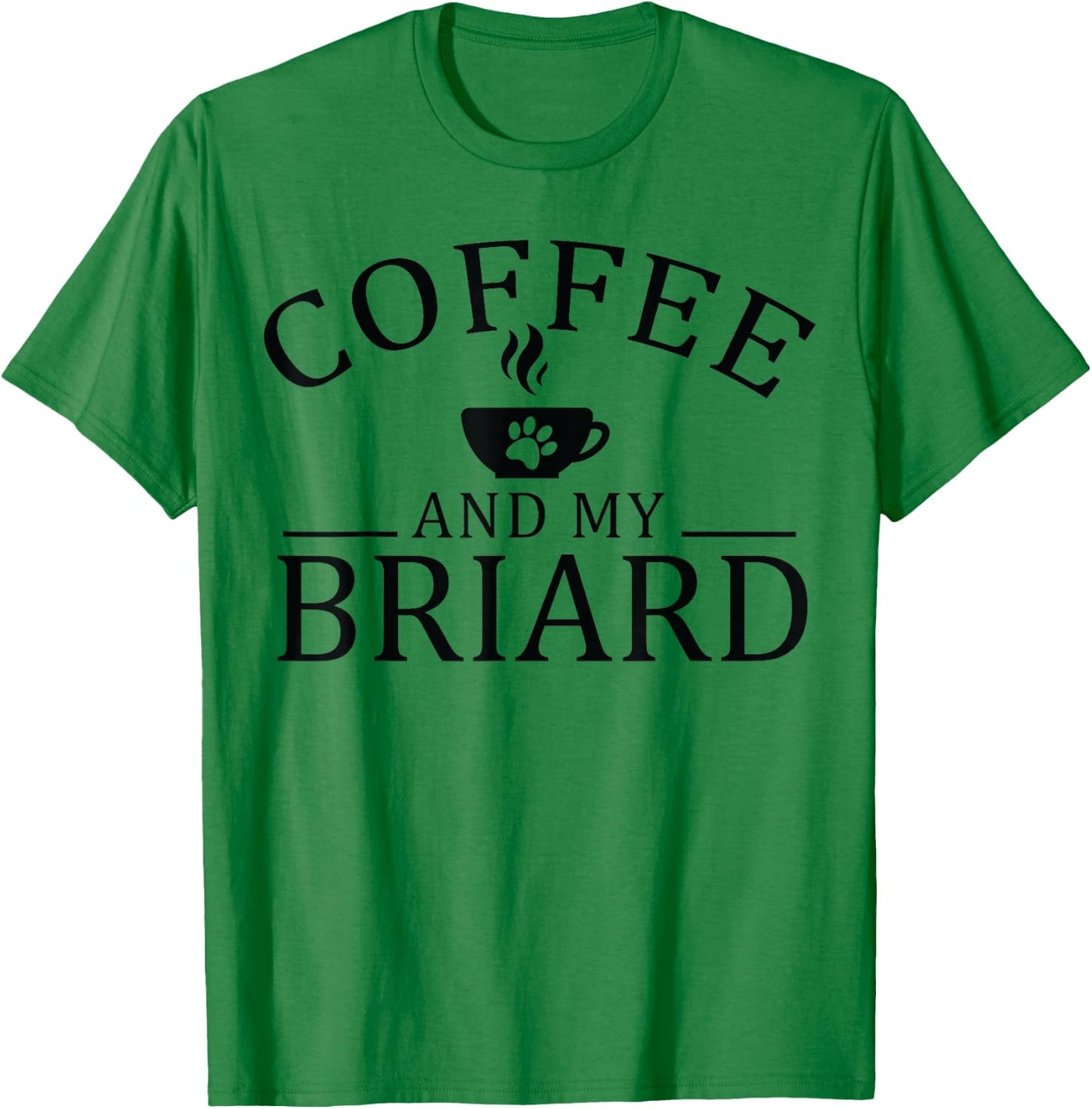 Briard Dog And Coffee Women T-Shirt - T-Shirt | Irish Green