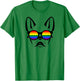 Gay French bulldog with rainbow pride sunglasses Men Women T-Shirt - T-Shirt | Irish Green