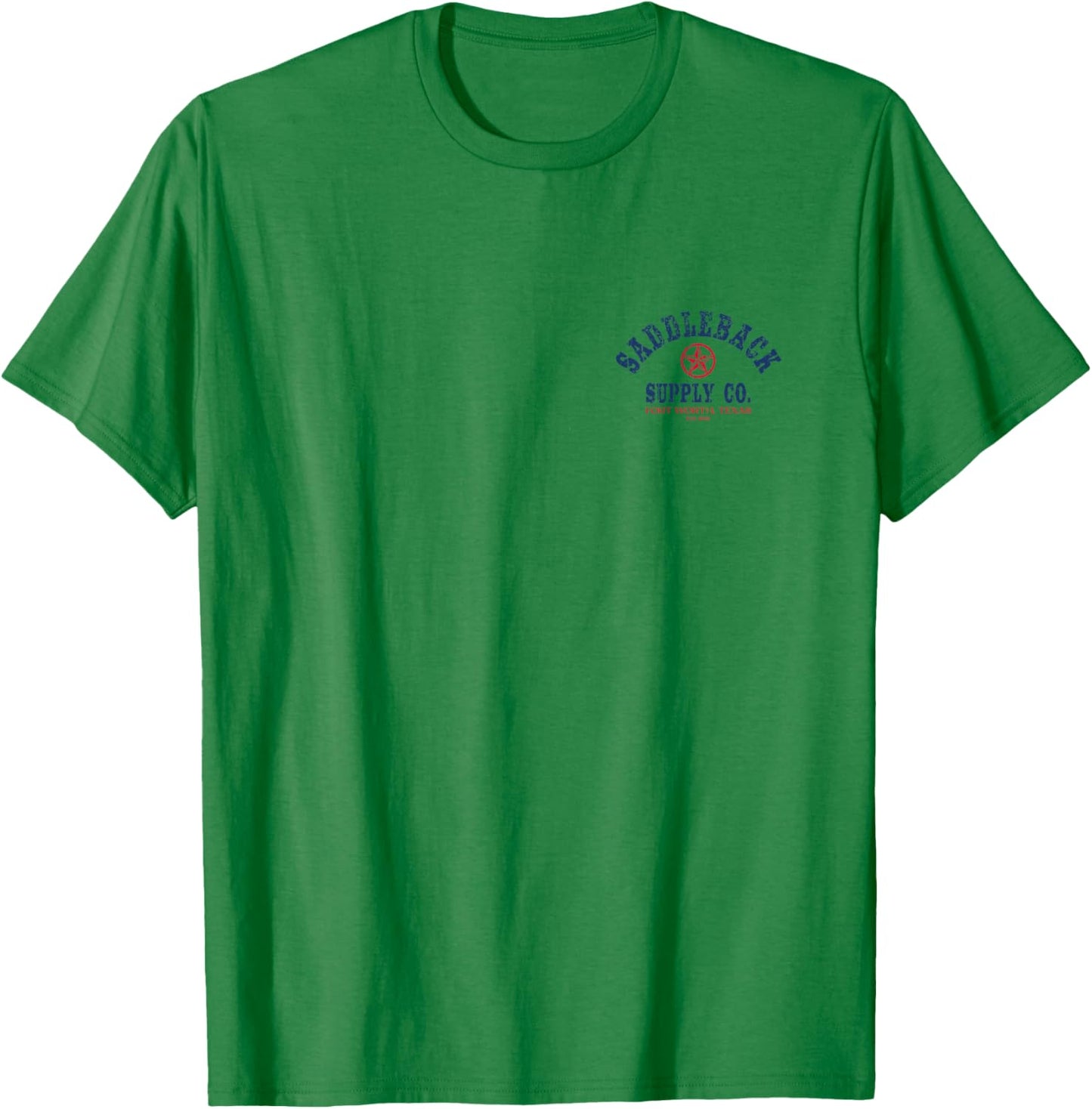 Saddleback Texas Lone Star - Red White and Blue Logo Graphic T-Shirt - T-Shirt | Irish Green