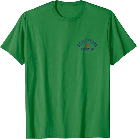 Saddleback Texas Lone Star - Red White and Blue Logo Graphic T-Shirt - T-Shirt | Irish Green