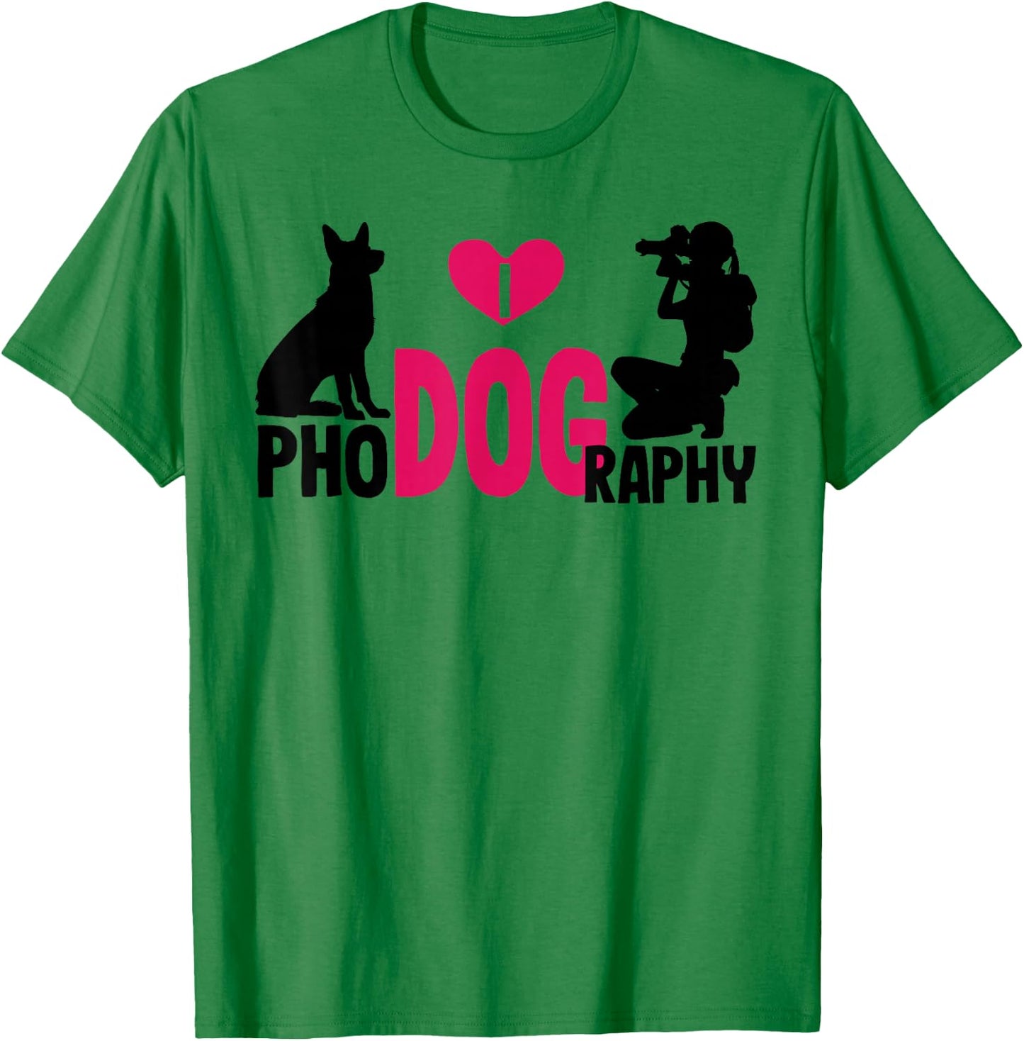 I Phodography Dog Photography Photographer Camera Photo Gift T-Shirt - T-Shirt | Irish Green